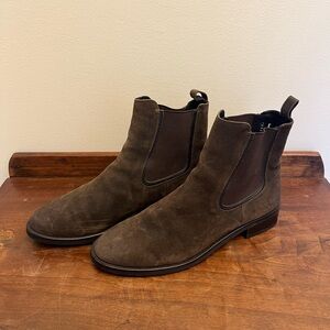 Thursday Boot Company Women's Duchess Dark Olive Suede Chelsea Size 10.5